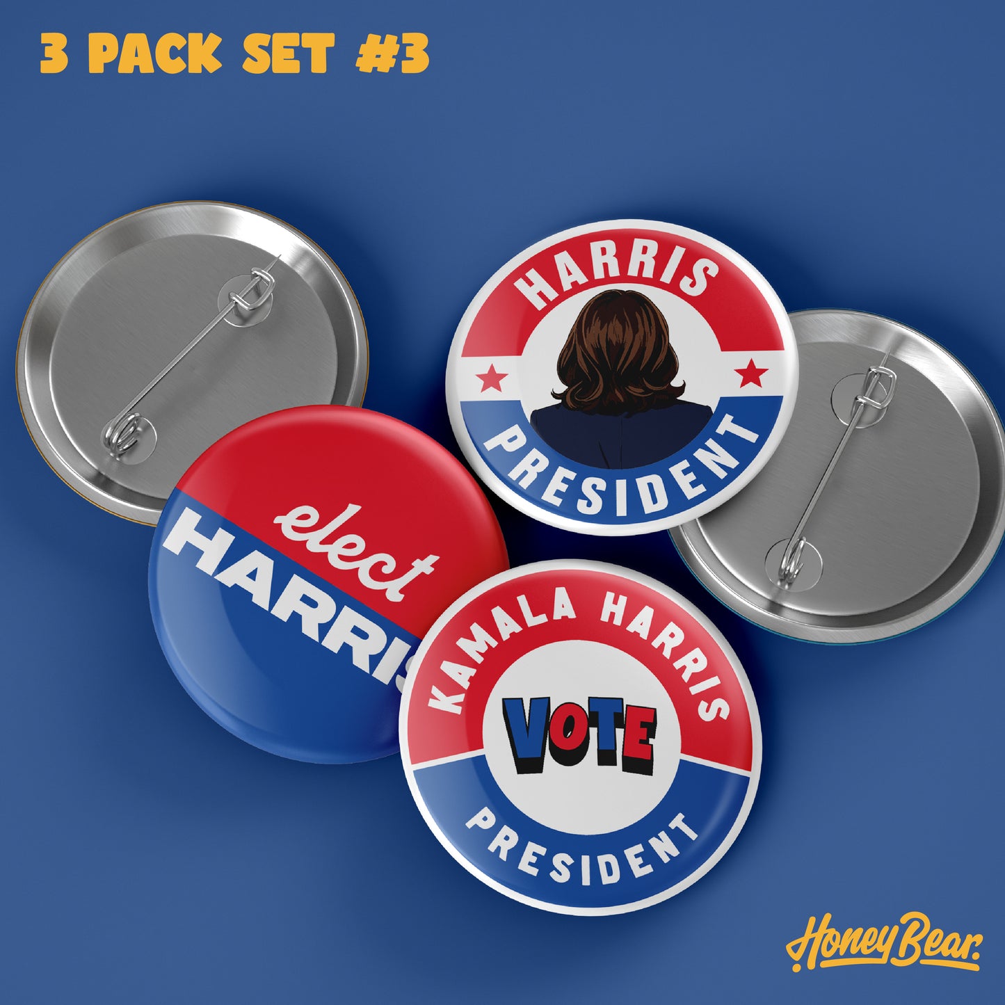 'When We Fight, We Win' Pin Back Button Sets (3-Pack, 6-Pack)