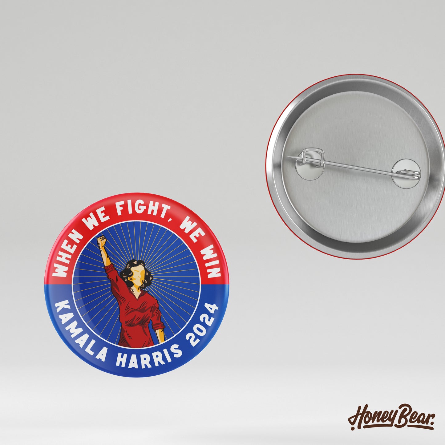 'When We Fight, We Win' Pin Back Button Sets (3-Pack, 6-Pack)