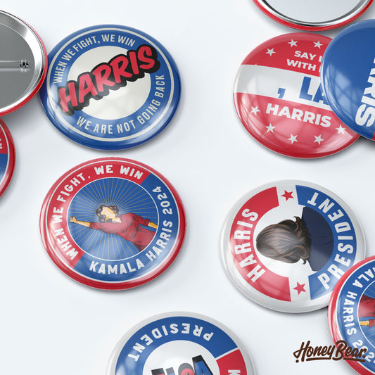 'When We Fight, We Win' Pin Back Button Sets (3-Pack, 6-Pack)