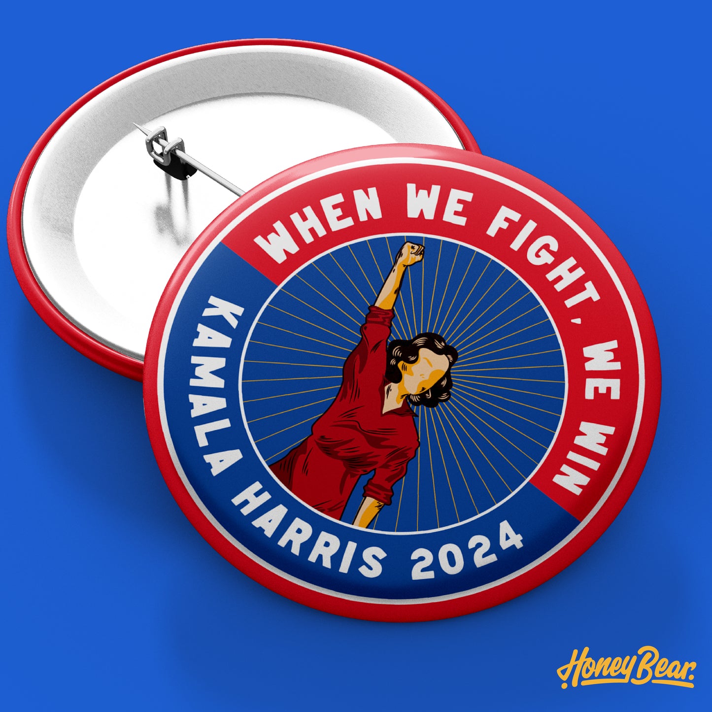 'When We Fight, We Win' Pin Back Button Sets (3-Pack, 6-Pack)