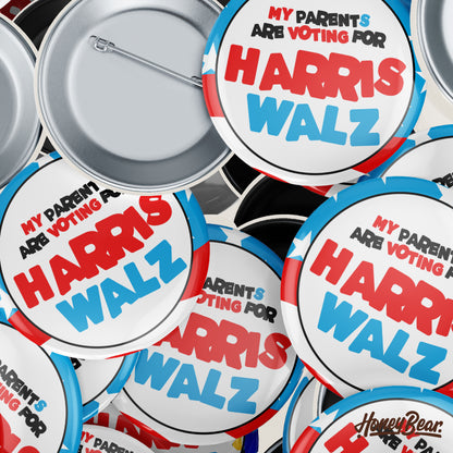 Solo 'Voting For Harris/Walz' Election 2024 Pin Back Buttons