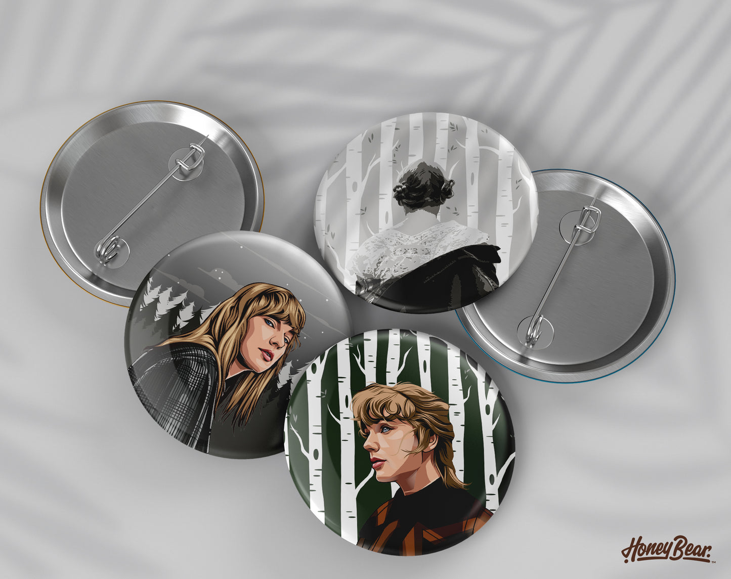 Twin Tales: Folk-Evermore Inspired PinBack Buttons