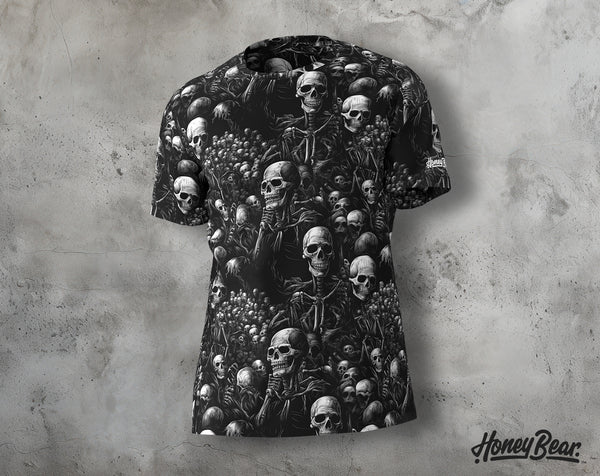 Gothic Skeleton Print T-Shirt
