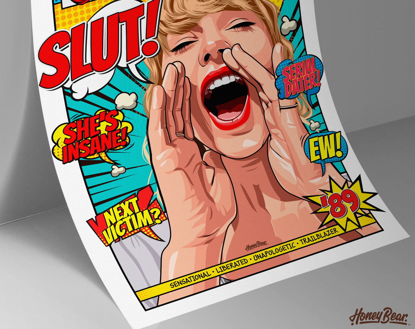 Vocal Vixen: 'SLUT!' Comic-Inspired Music Print