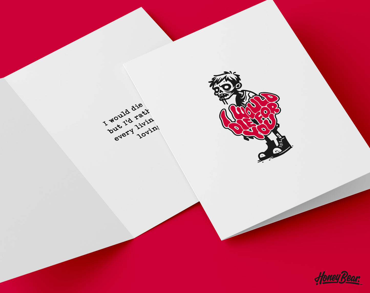 Zombie 'Undying Love' Greeting Card